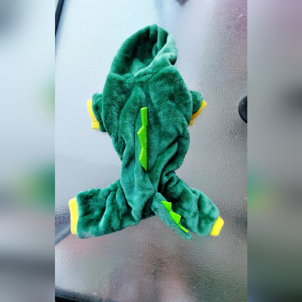 Green Dinosaur Costume for Pets S